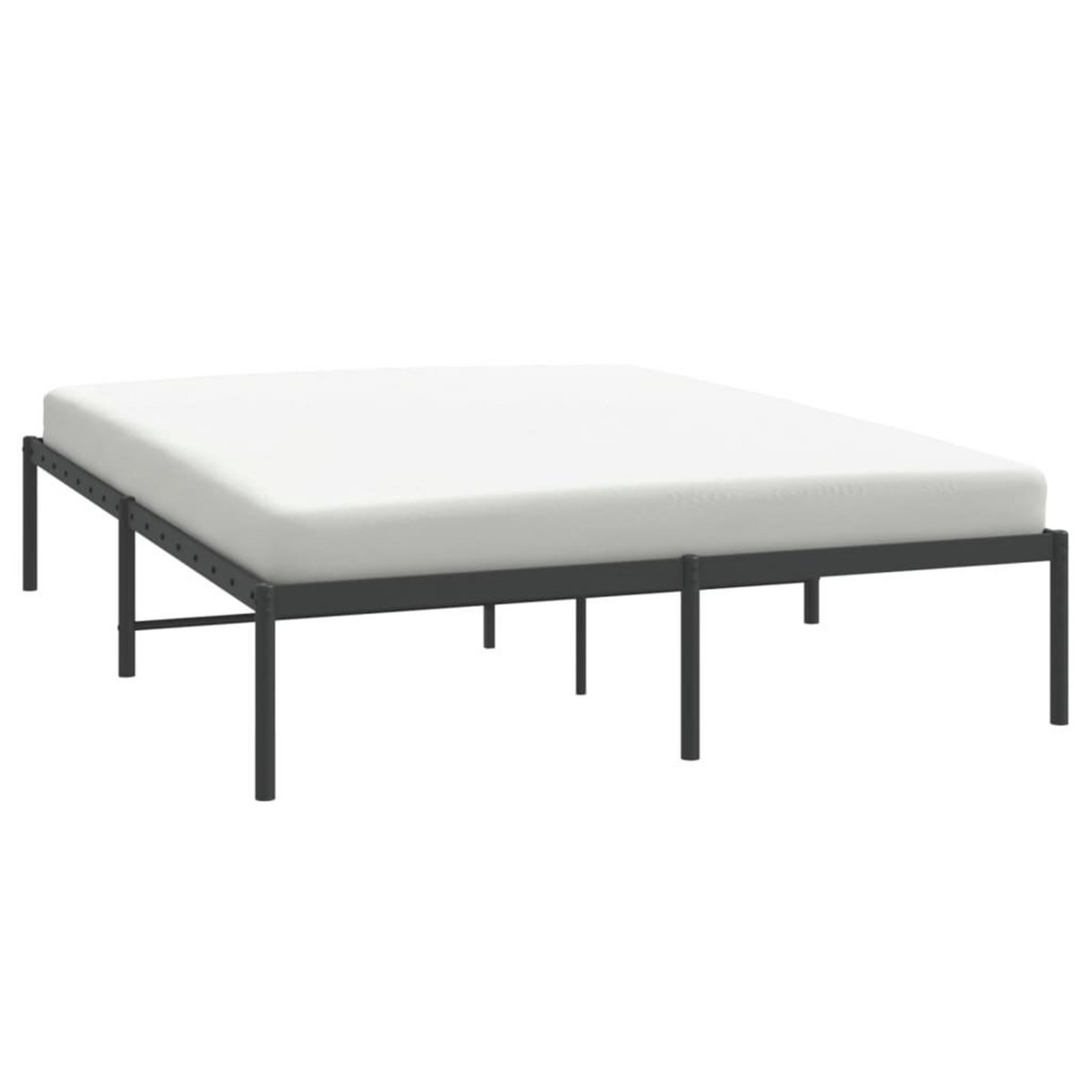 VIDAXL Cadre de lit metal sans matelas noir 140x200 cm