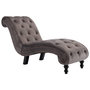 Voir la diapositive 2 : VIDAXL Chaise longue Velours Gris