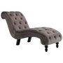 Voir la diapositive 2 : VIDAXL Chaise longue Velours Gris