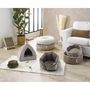 Voir la diapositive 6 : Paris Prix Panier Rond Chien & Chat Velours  Crafty  48cm Noisette