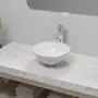 VIDAXL Lavabo de salle de bain avec mitigeur Ceramique Rond Blanc