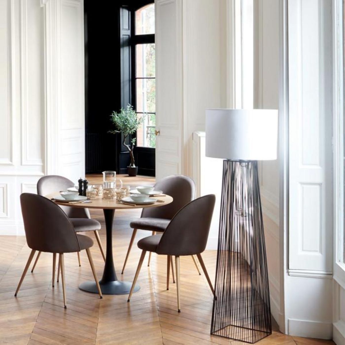 ATMOSPHERA Table à Manger Design  Elias  102cm Naturel