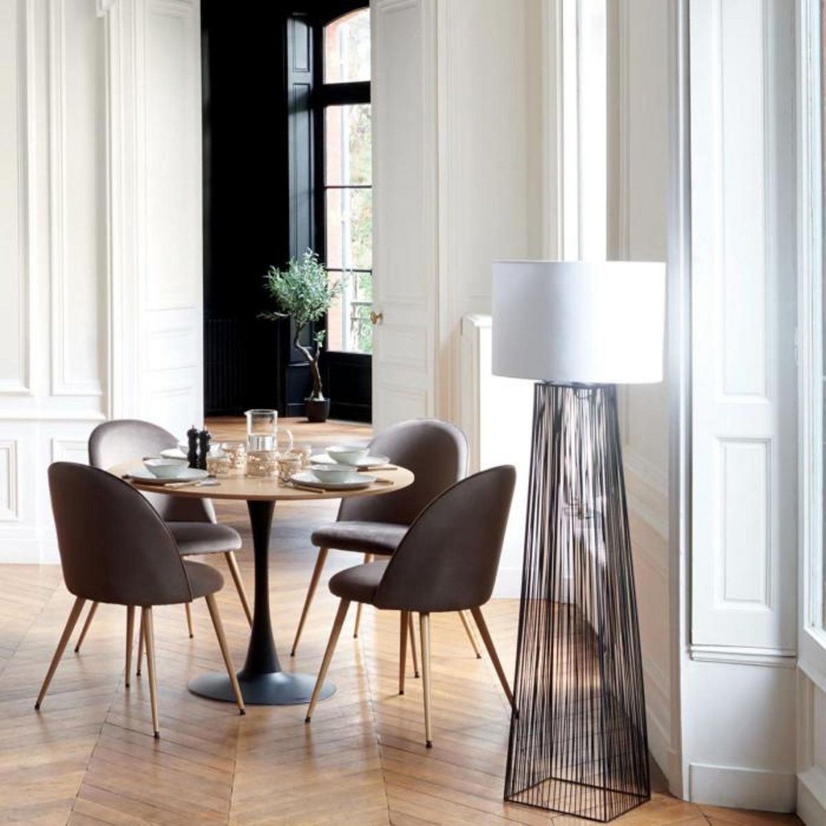 ATMOSPHERA Table à Manger Design  Elias  102cm Naturel