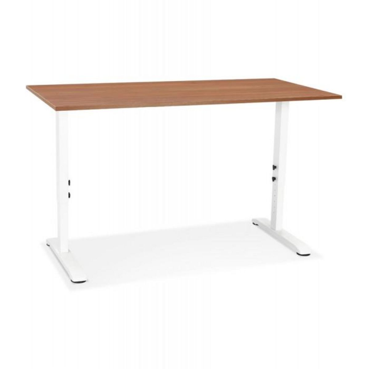 Paris Prix Bureau Hauteur Réglable  Mathew  160cm Blanc & Noyer