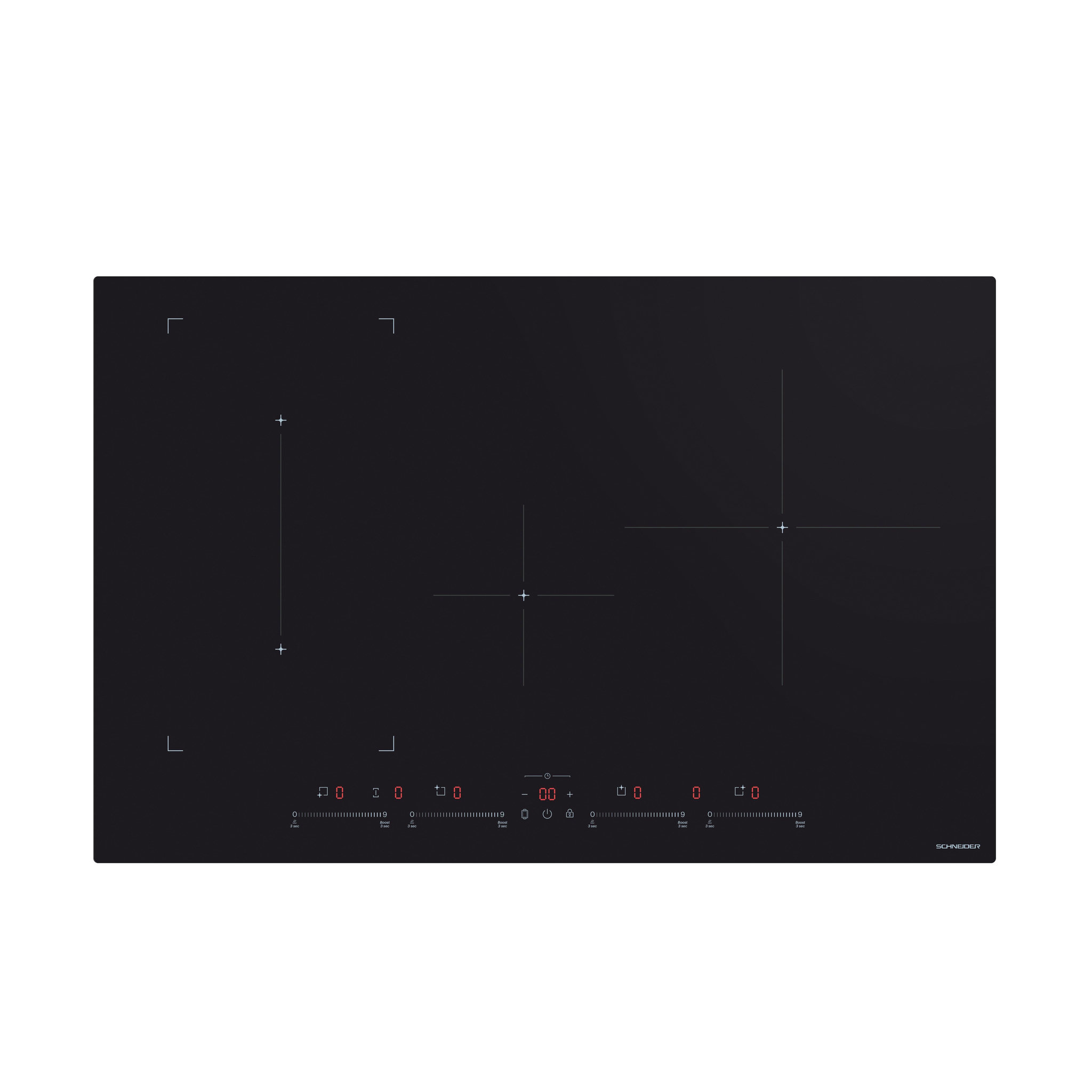 SCHNEIDER Table induction 4 feux Noir - SCTI841N3S