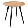 Voir la diapositive 5 : MAISON PAVANE Table ronde 2 personnes en acacia et pieds en métal  D80 cm-Modasa