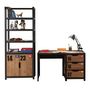 Voir la diapositive 4 : Paris Prix Pack - Bureau Enfant & Bibliothèque  Alex  Marron & Noir