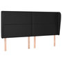 Voir la diapositive 2 : VIDAXL Tete de lit avec oreilles Noir 203x23x118/128 cm Similicuir