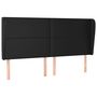 Voir la diapositive 2 : VIDAXL Tete de lit avec oreilles Noir 203x23x118/128 cm Similicuir