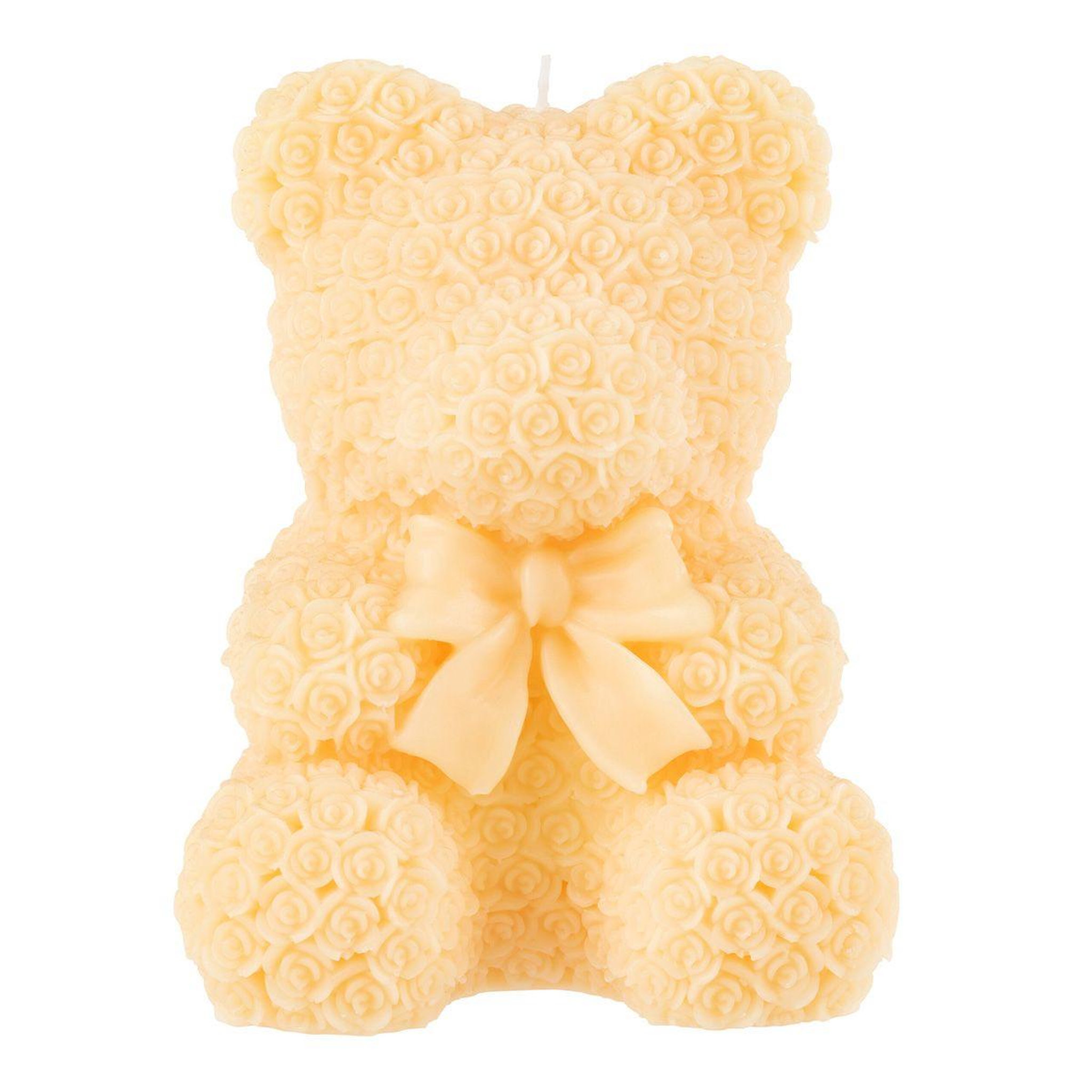 J-LINE Bougie Parfumée Déco  Ours  21cm Jaune
