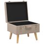 Voir la diapositive 5 : VIDAXL Tabouret de rangement 40 cm Beige Tissu
