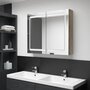 VIDAXL Armoire de salle de bain a miroir LED Chene 80x12x68 cm