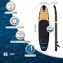 SIMPLE PADDLE Paddle Gonflable INO 12' (366 X 81 X 15 Cm) avec Pompe, 2 Pagaies, 2 sièges de kayak, Leash et Sac de Transport