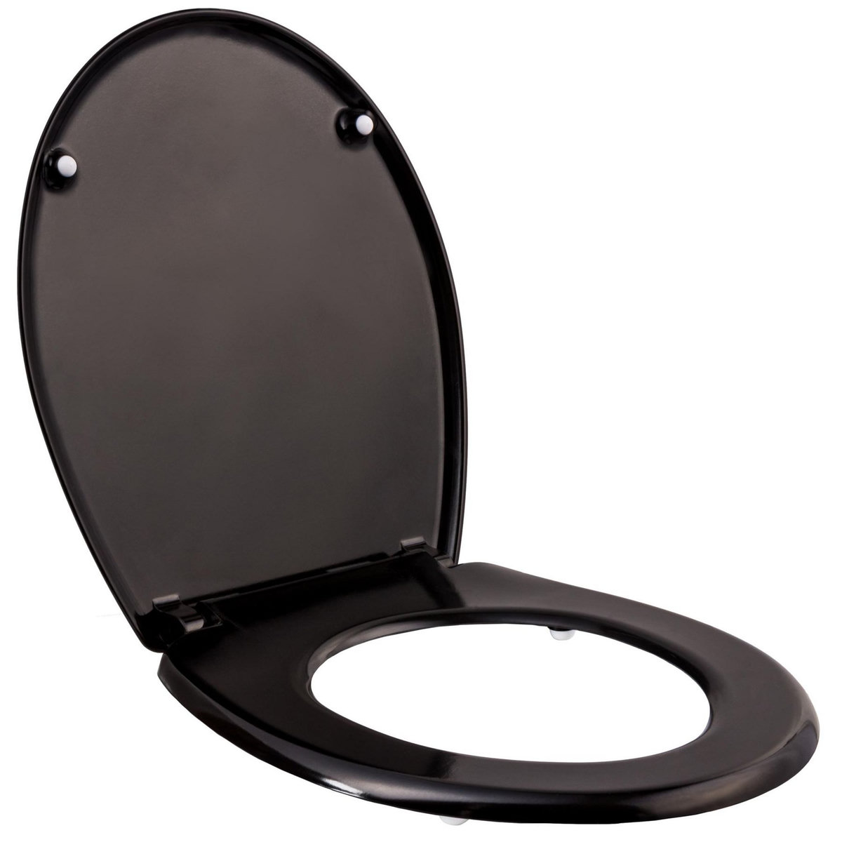tectake Siège Wc pour des sièges de toilettes standard à motif noir