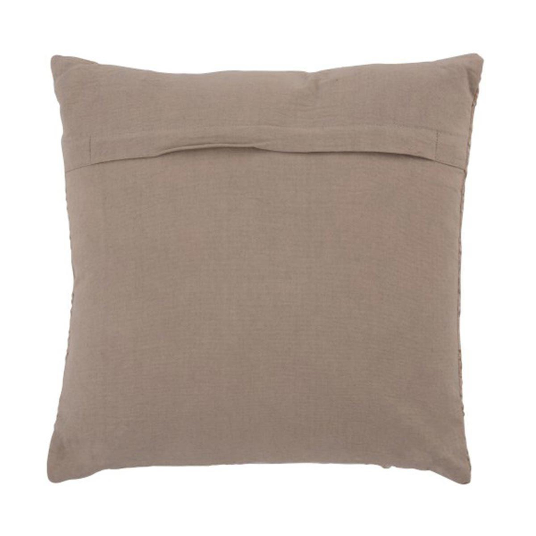 Voir la diapositive 2 : J-LINE Coussin Déco Carrée  Fayola  45x45cm Naturel