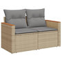 Voir la diapositive 5 : VIDAXL Salon de jardin avec coussins 7pcs melange beige resine tressee