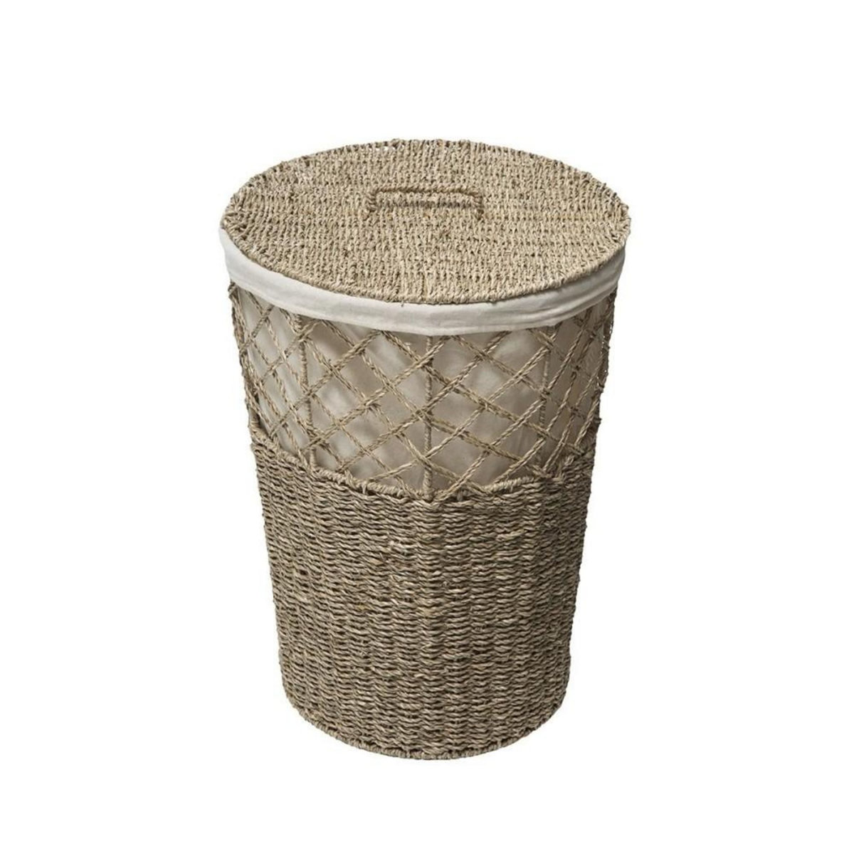 ATMOSPHERA Panier à linge 41L rond seagrass