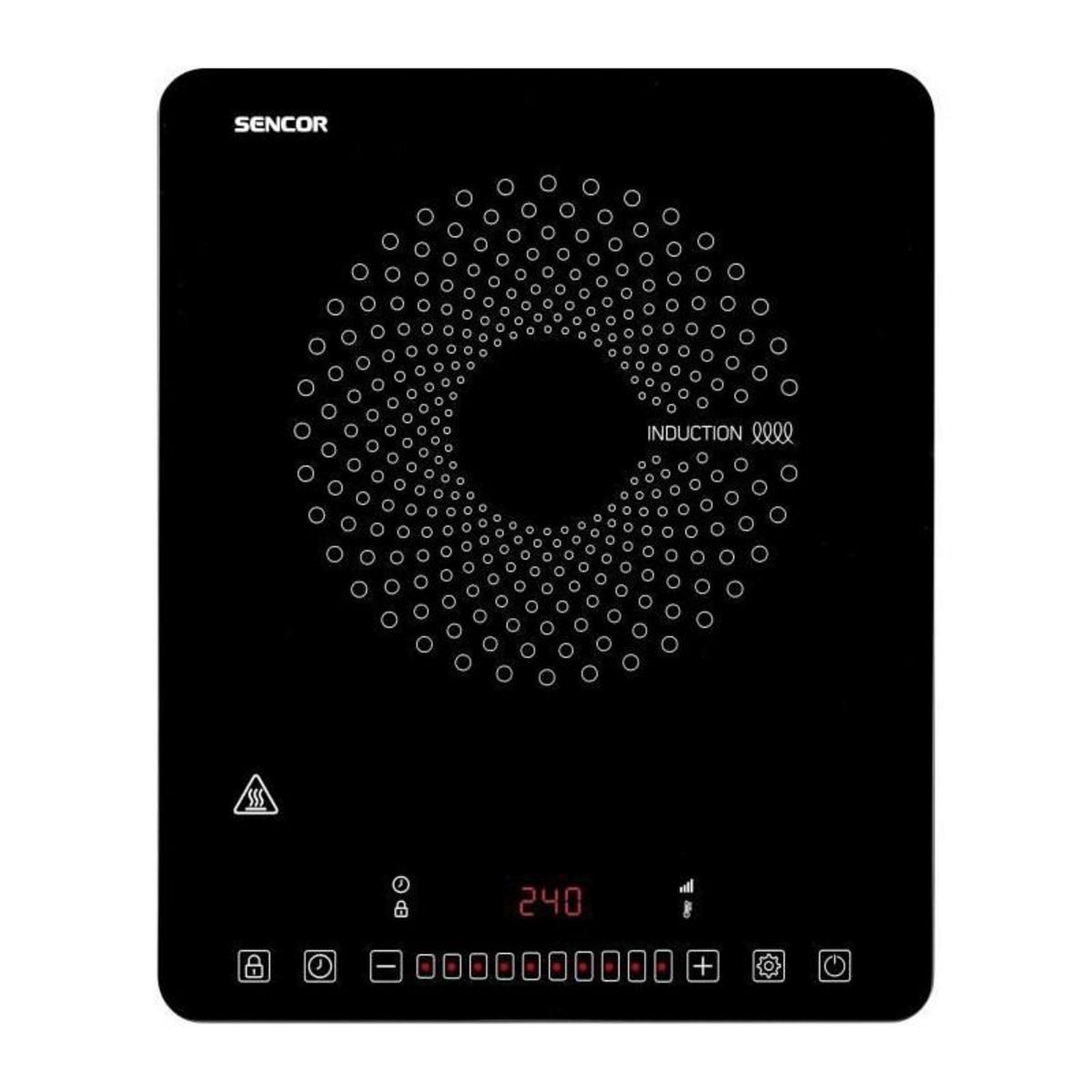SENCO Plaque de cuisson a induction - SENCOR - SCP 3701BK - 2000 W - 1 foyer - Noir
