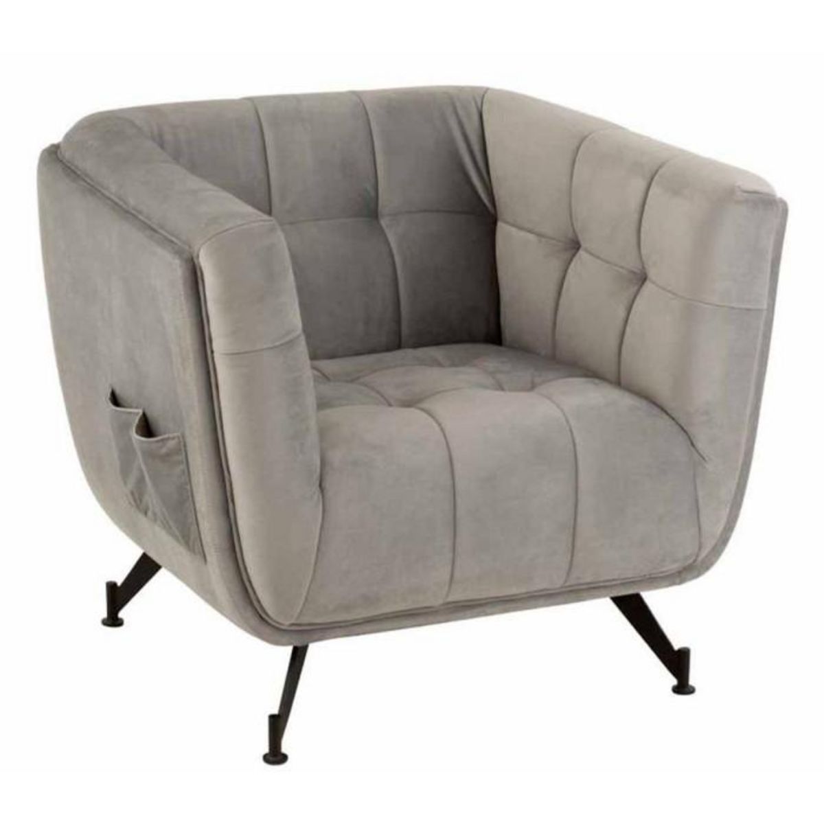 Paris Prix Fauteuil Lounge Design  Conforad  95cm Gris Clair