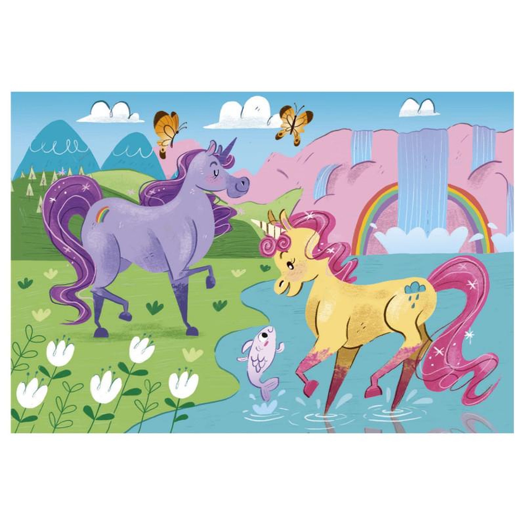 Voir la diapositive 3 : CLEMENTONI Clementoni Brilliant Puzzle Unicorn, 2x20st.