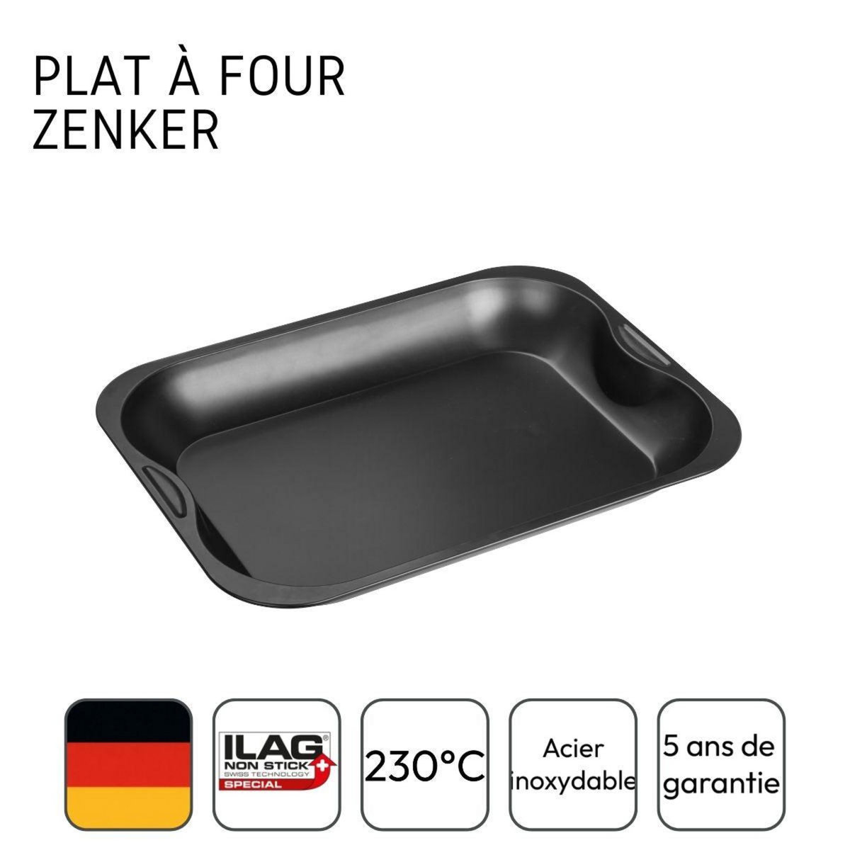 ZENKER Plat à four rectangulaire 40 x 30 cm Zenker Spécial Cooking