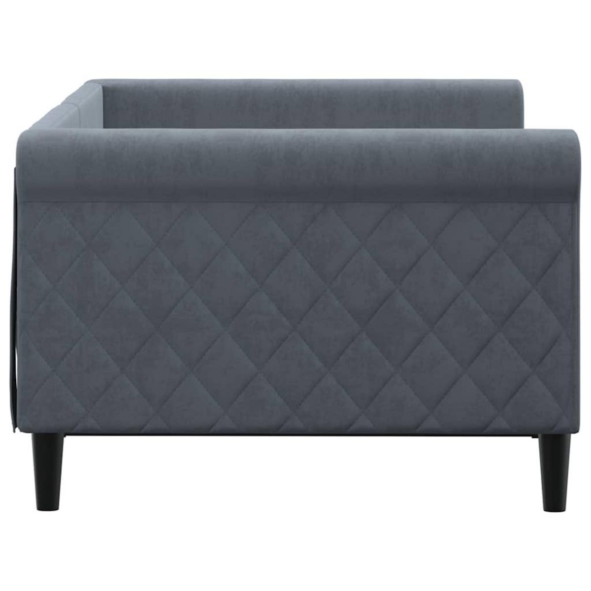 VIDAXL Lit de repos gris fonce 90x190 cm velours