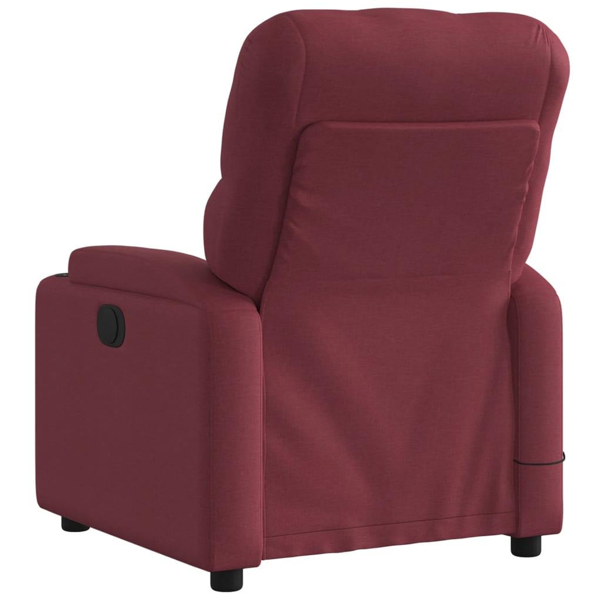 Voir la diapositive 5 : VIDAXL Fauteuil de massage inclinable electrique Rouge bordeaux Tissu