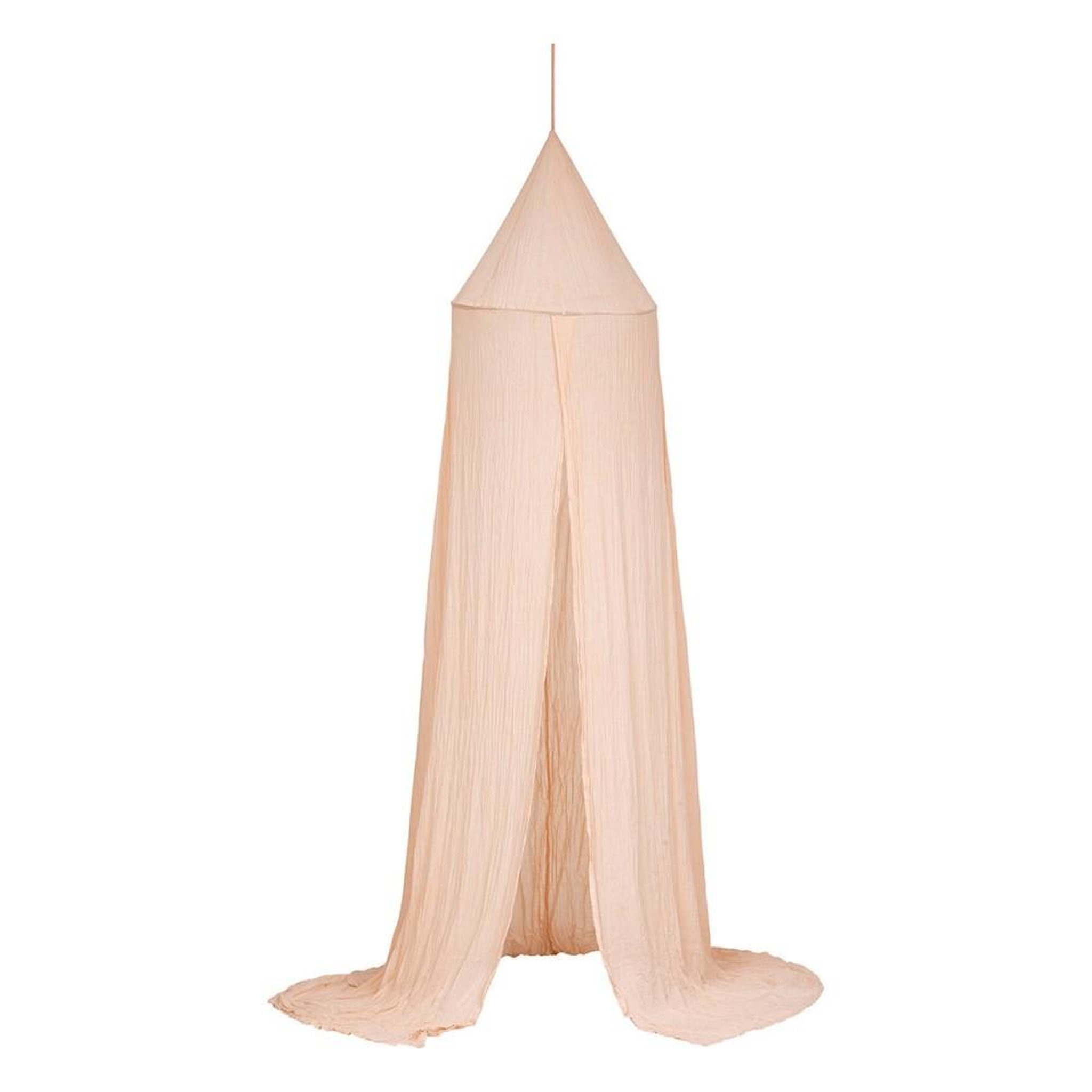 ATMOSPHERA Ciel de lit double gaze de coton rose