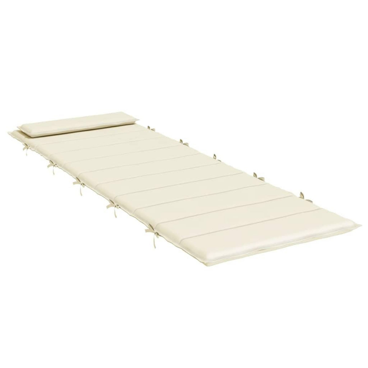 VIDAXL Coussin de chaise longue creme 180x60x3 cm tissu oxford