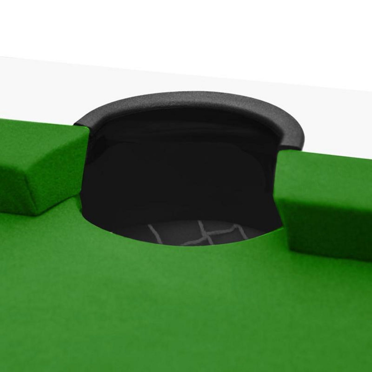 Rendez vous déco Table de billard convertible blanche tapis vert - Eddie