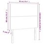 Voir la diapositive 6 : VIDAXL Tetes de lit 2 pcs Marron Fonce 90x5x78/88 cm Tissu