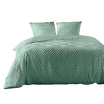 Douceur d'Intérieur Parure de lit effet tufté HELTIE - 240 x 260 cm - Vert
