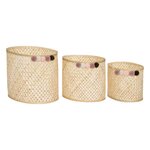 Atmosphera Kids Lot de 3 Paniers Enfant  Campagne  38cm Beige