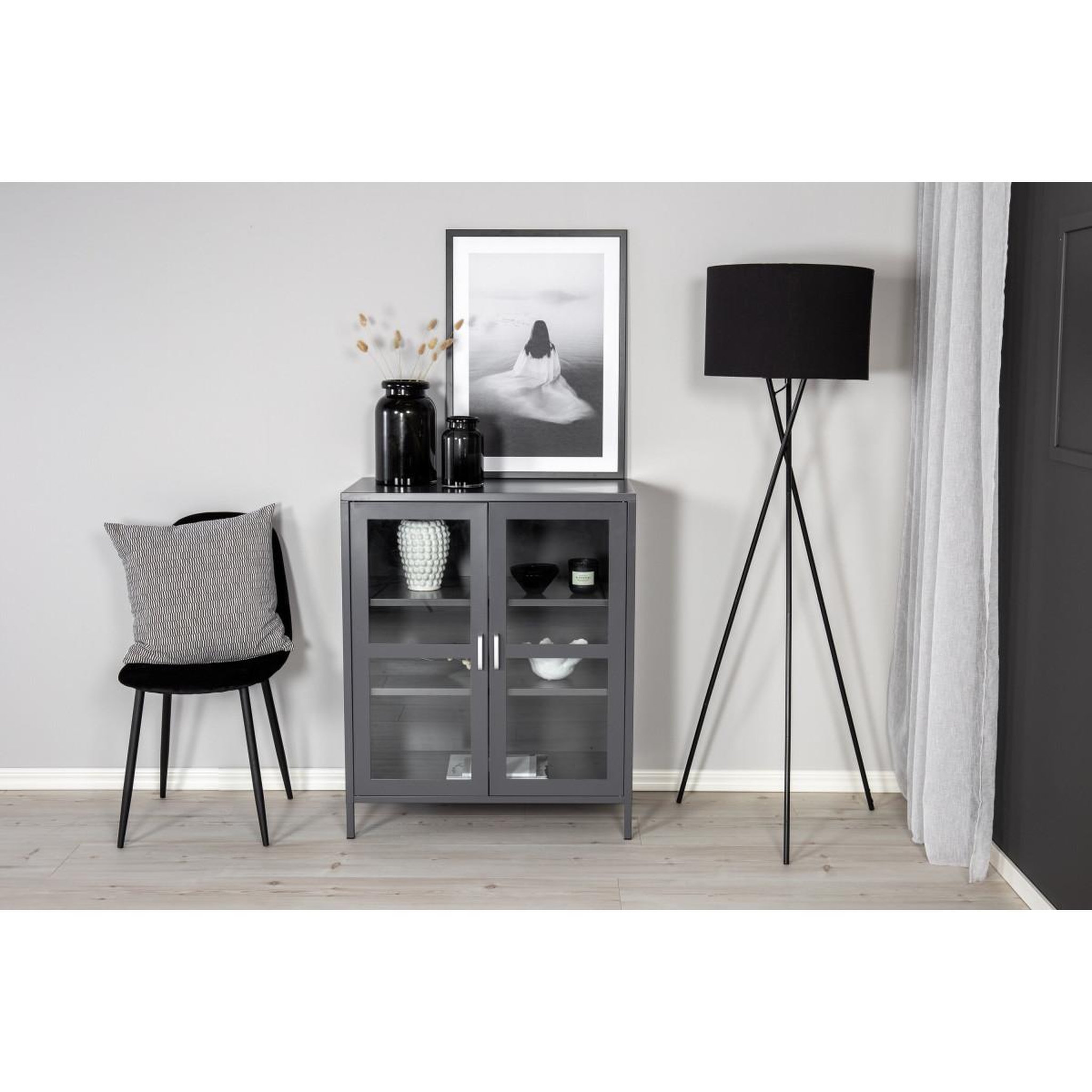 Voir la diapositive 5 : Paris Prix Vitrine 2 Portes  Acero  97cm Gris Clair