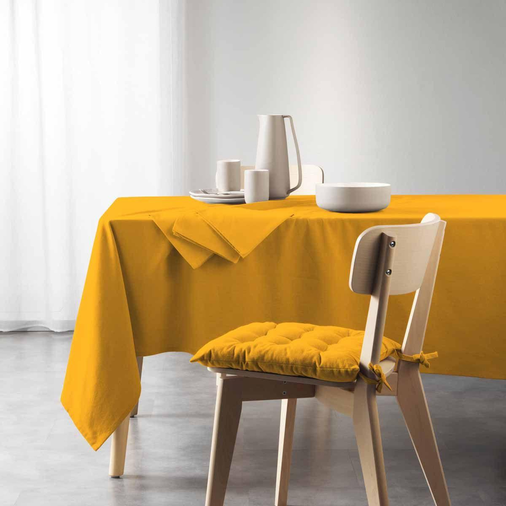 Voir la diapositive 1 : Douceur d'Intérieur Nappe rectangulaire  mistral  140x240cm moutarde