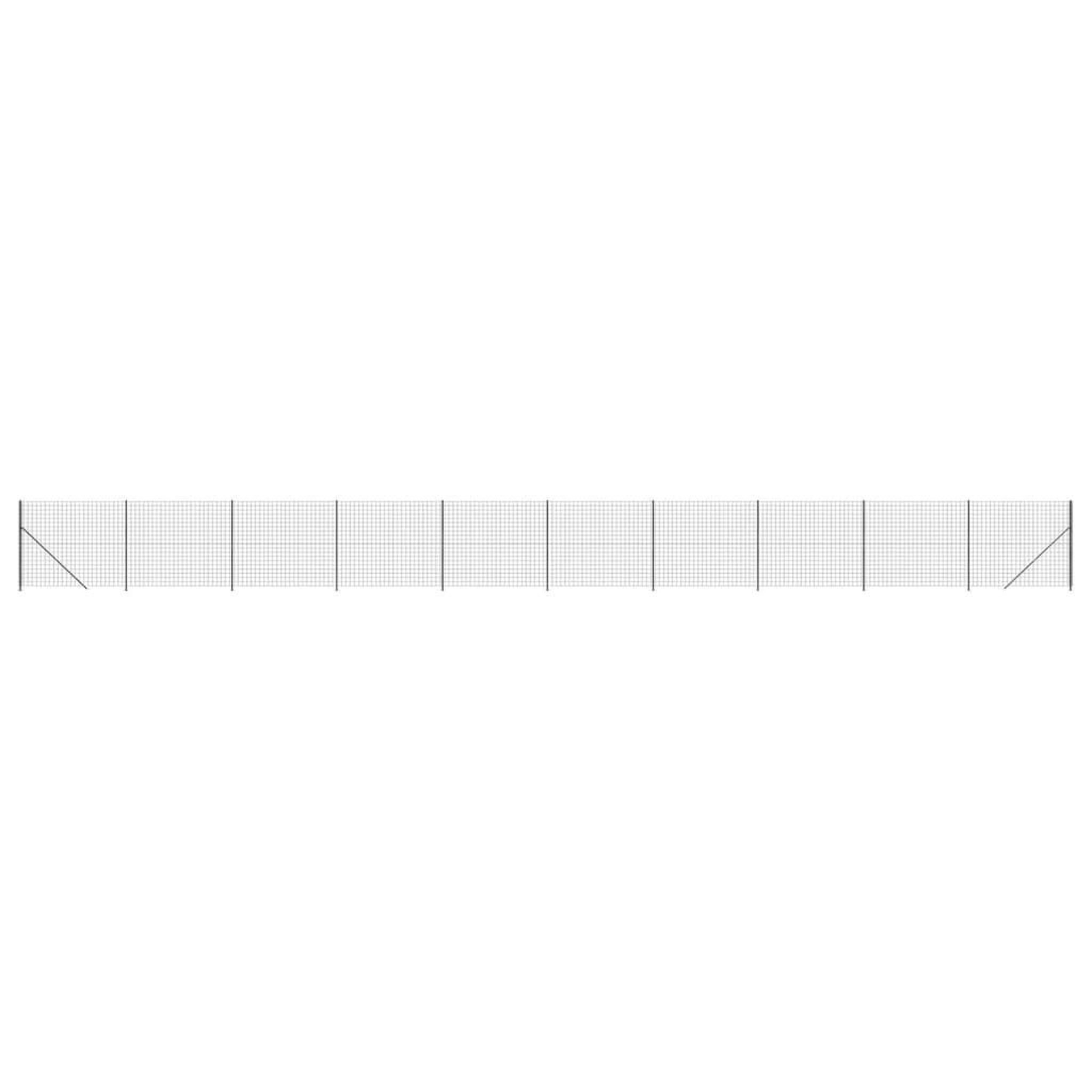 Voir la diapositive 2 : VIDAXL Cloture en treillis metallique avec bride anthracite 1,6x25 m