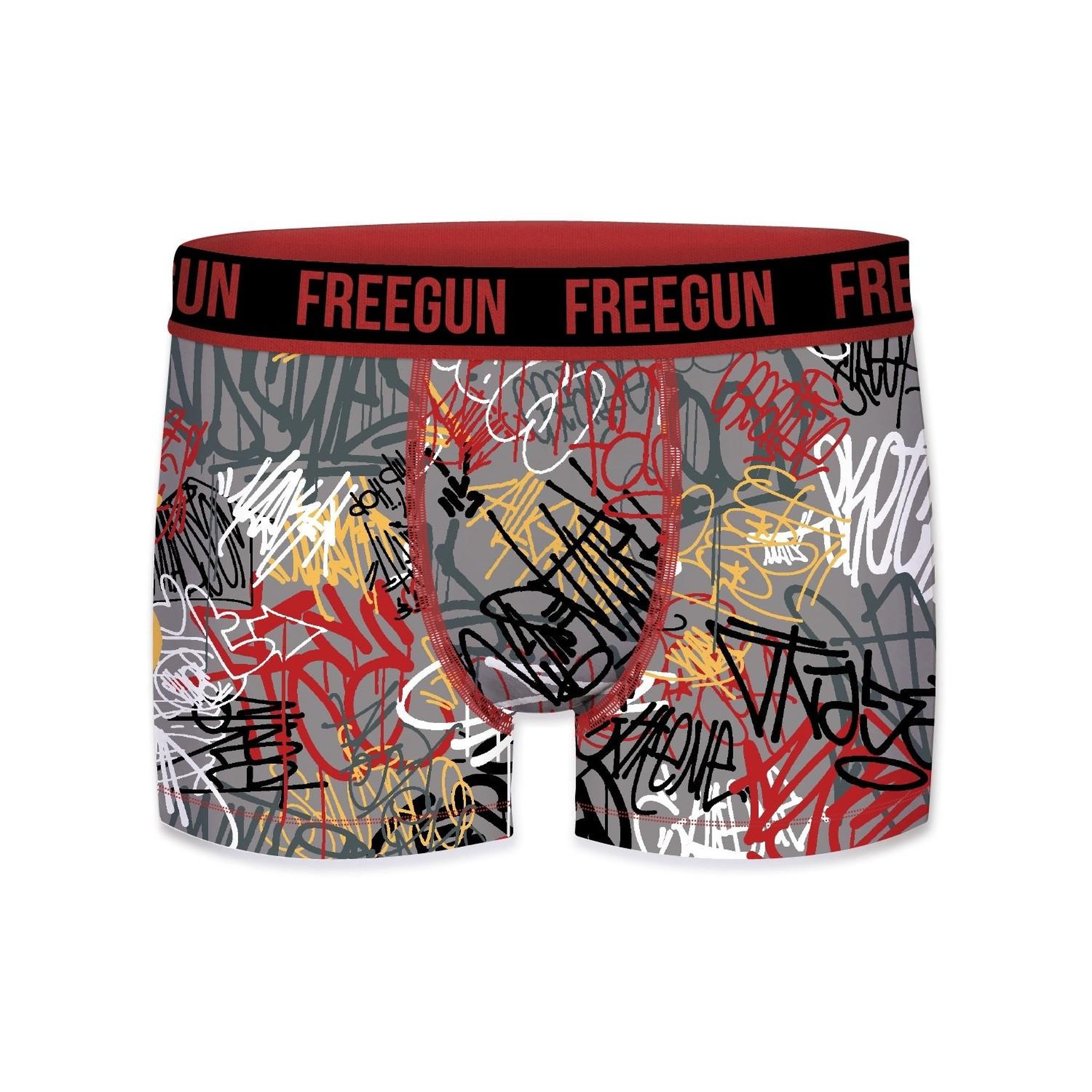 Voir la diapositive 6 : FREEGUN Lot de 4 Boxers garçon en coton
