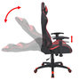 Voir la diapositive 3 : VIDAXL Chaise de bureau inclinable Cuir artificiel Rouge