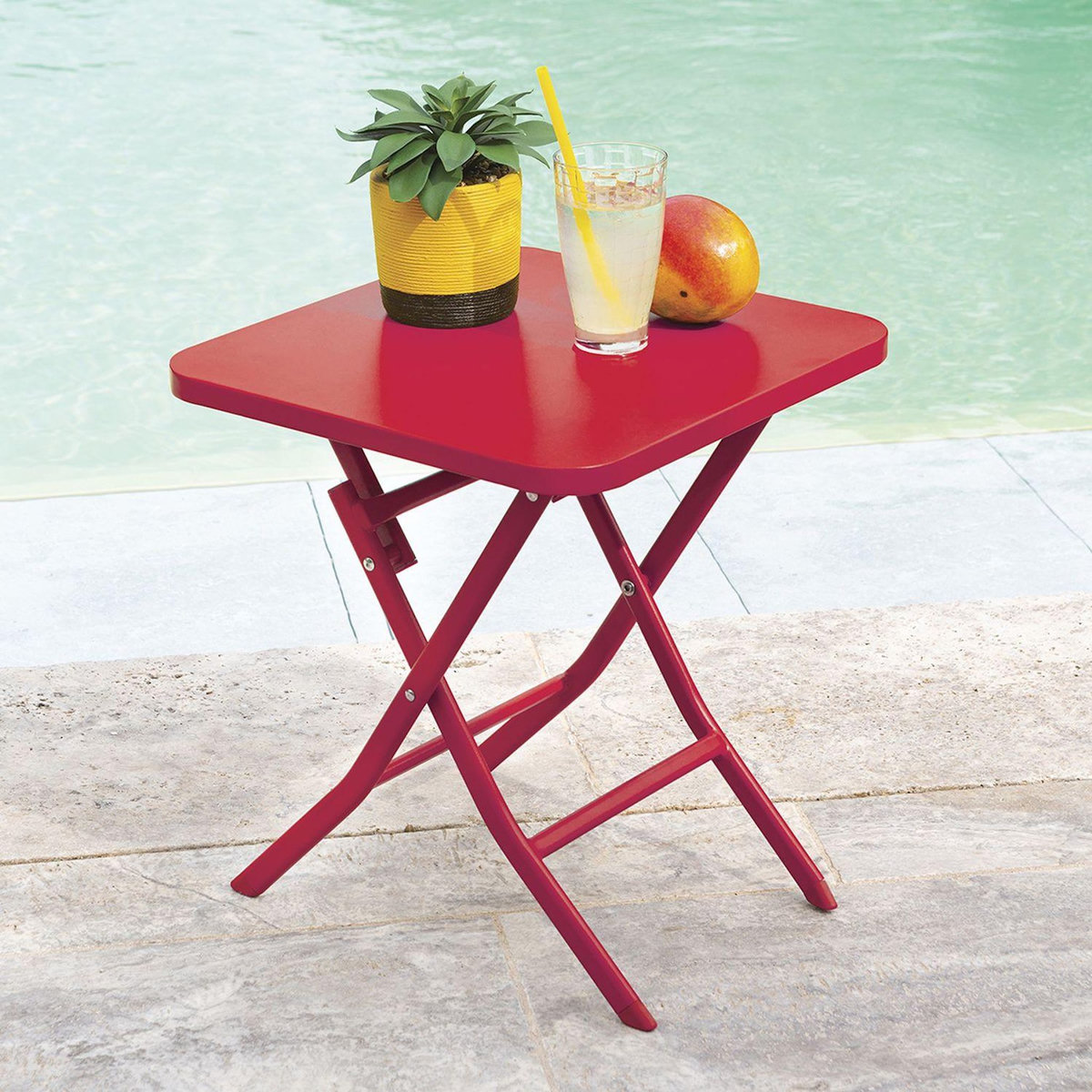 HESPERIDE Table basse pliante carrée 2 places GREENSBORO
