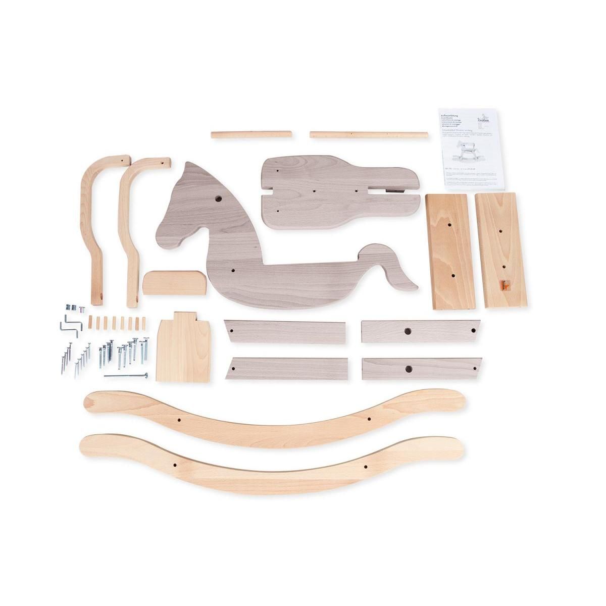 Pinolino Cheval à bascule    avec anneau, gris