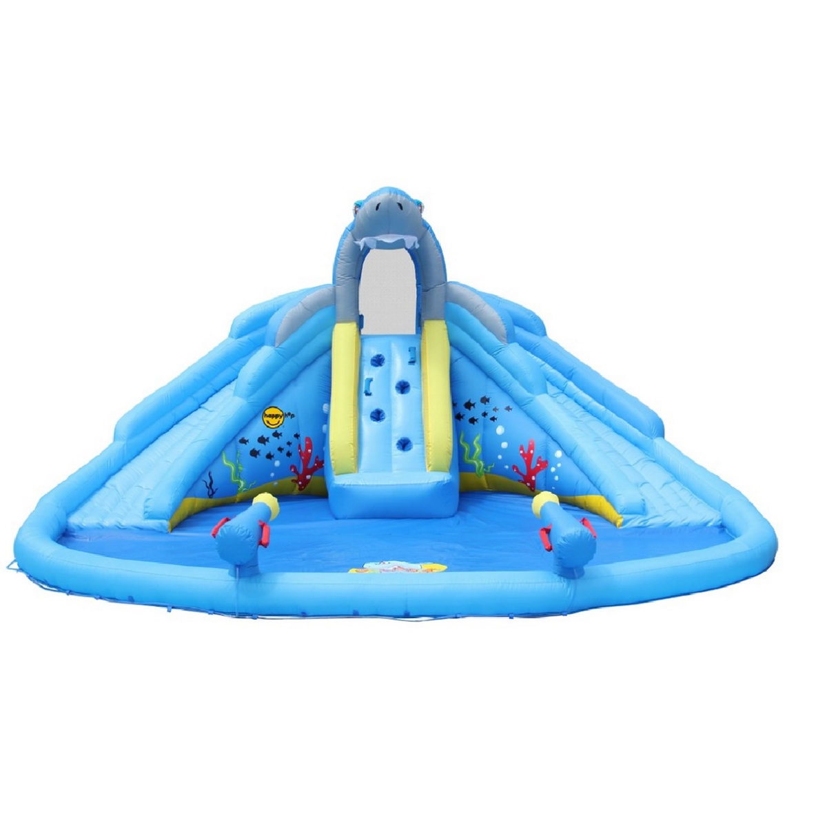 HAPPY HOP Aire de jeux gonflable requin piscine