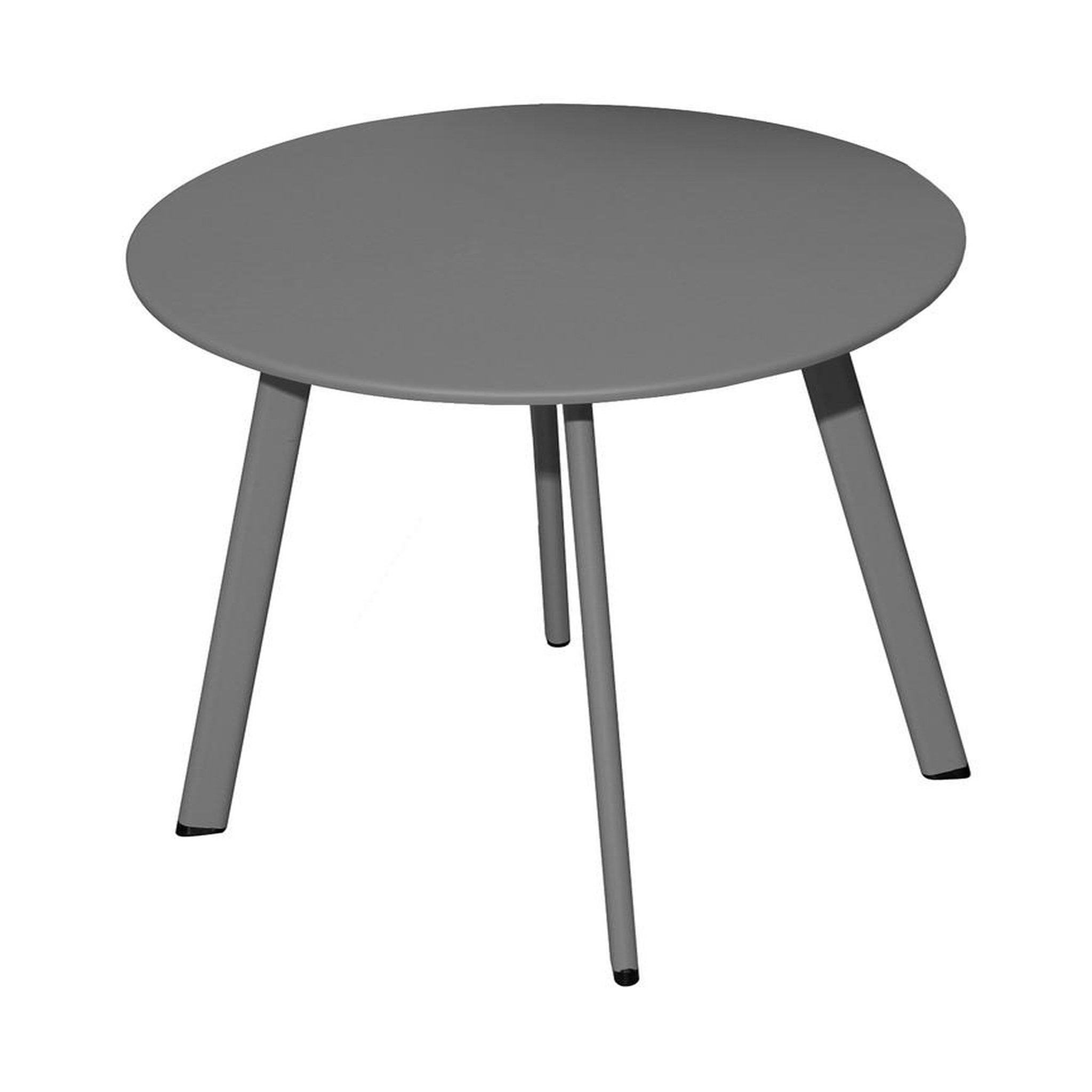 Proloisirs Table basse de jardin Massaï ø 50 cm en acier époxy - graphite