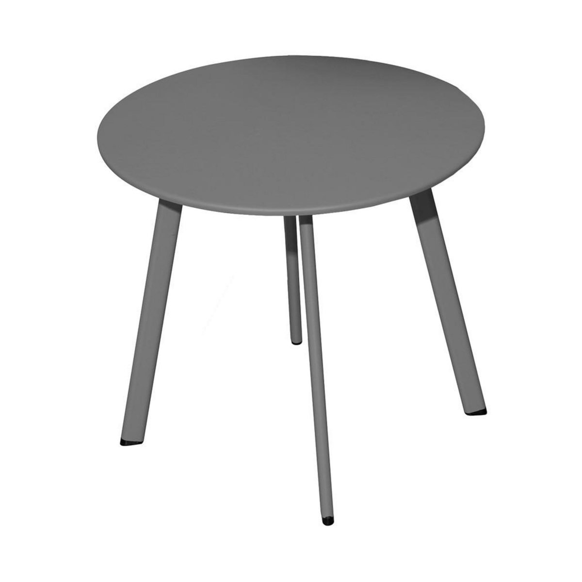 Proloisirs Table basse de jardin Massaï ø 50 cm en acier époxy - graphite