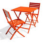 Voir la diapositive 1 : Paris Prix Ensemble Table de Jardin Pliante & 2 Chaises  Marius  70cm Orange