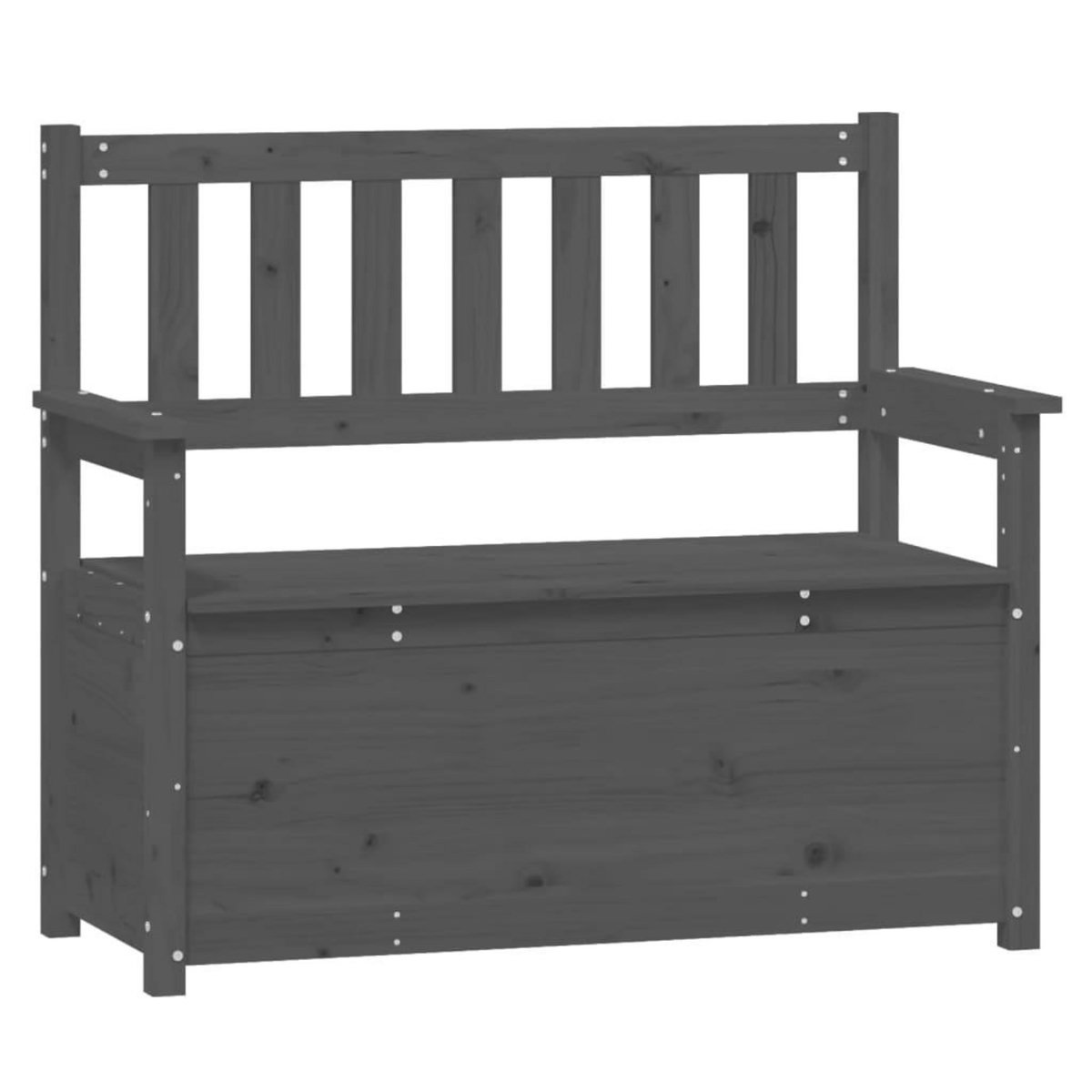 VIDAXL Banc Gris 112,5x51,5x96,5 cm Bois de pin massif