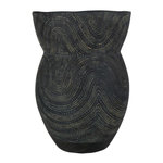 Paris Prix Vase Déco en Ciment  Black Lombok  47cm Noir