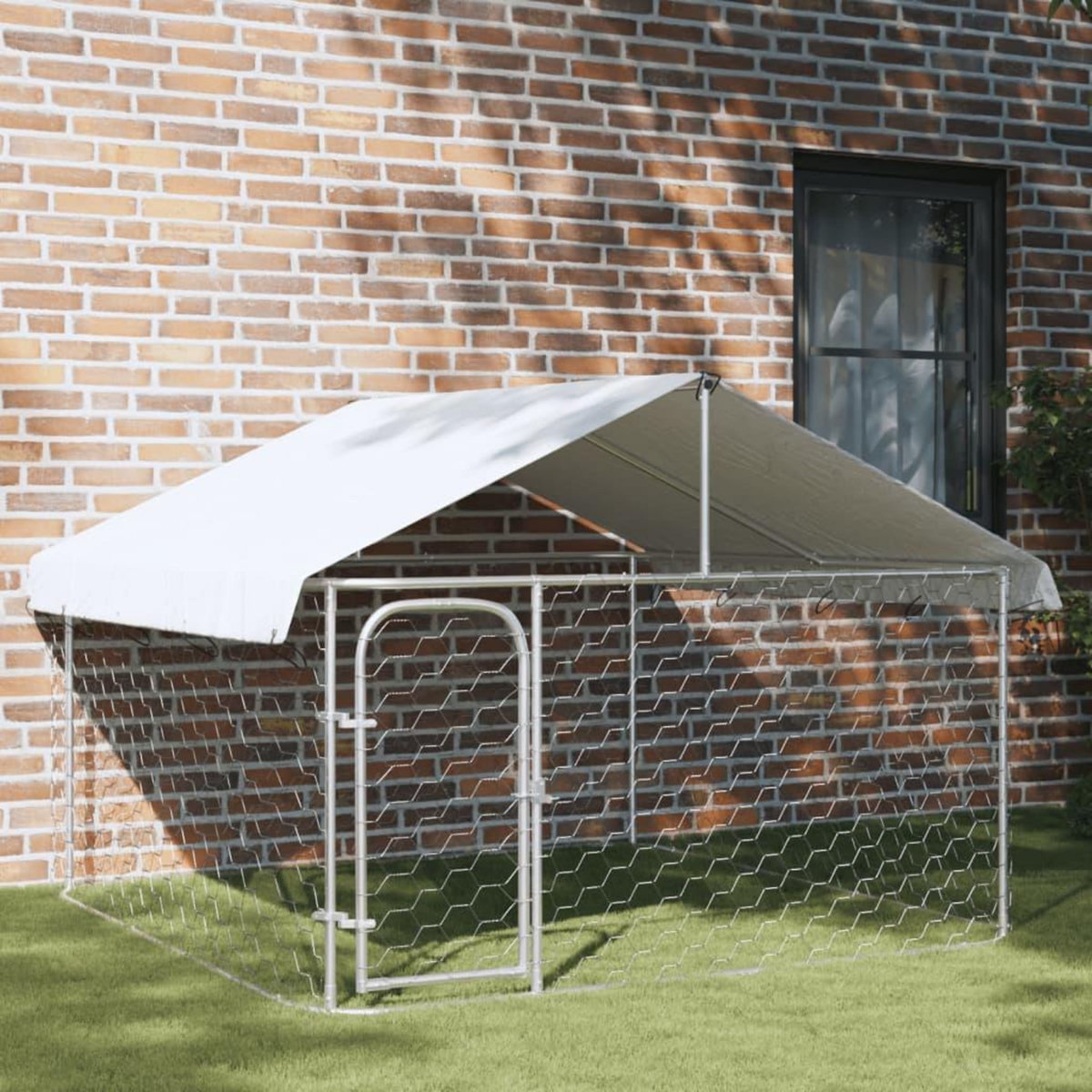 VIDAXL Chenil exterieur avec toit 200x200x150 cm