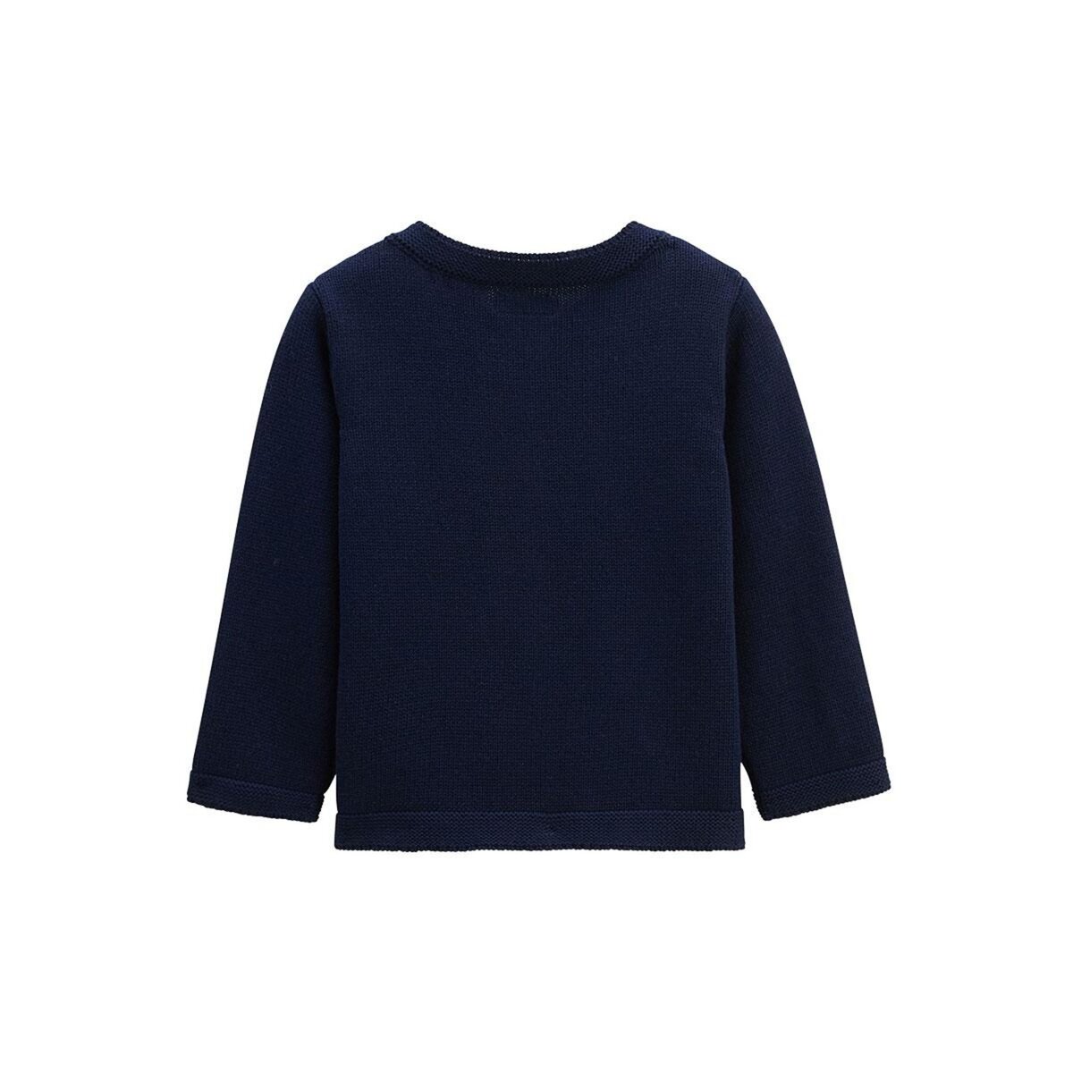 Petit Béguin Gilet enfant en tricot Céleste