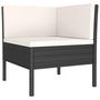 Voir la diapositive 5 : VIDAXL Salon de jardin 9 pcs avec coussins Resine tressee Noir