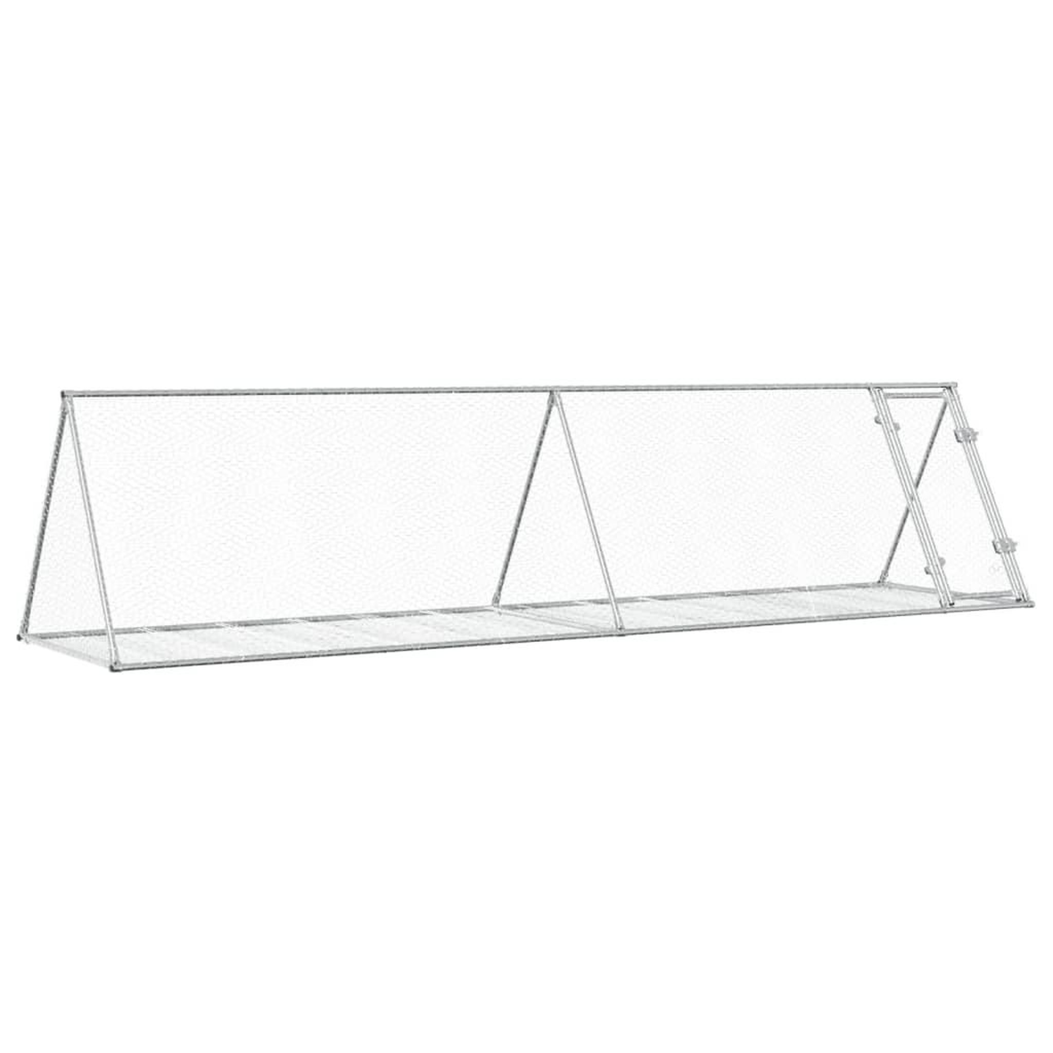 Voir la diapositive 2 : VIDAXL Clapier argente 400x105x91 cm acier galvanise
